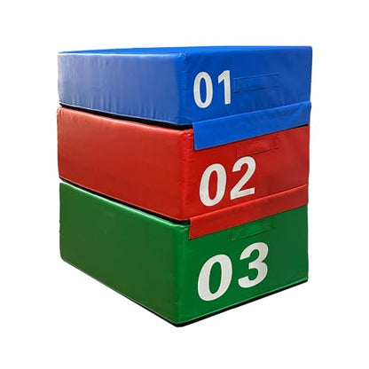 Plyometric Jumping Box Set,4-1 Height-adjustable Soft Foam Stackable Exercise Fitness Gym Plyo Boxes | Premium Stackable Plyo Training Box For Child Home & Commerci(Size:90x55x90cm（35.4x21.6x35.4in）) - size: 90x55x90cm（35.4x21.6x35.4in）