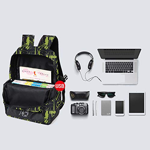 Asge boys backpack for kids camo bookbag for middle school bags travel back pack (Green) - color: Green