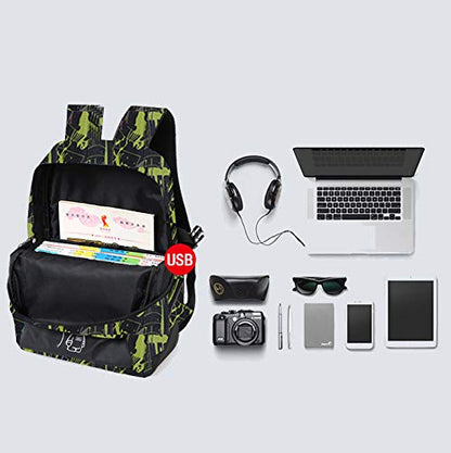 Asge boys backpack for kids camo bookbag for middle school bags travel back pack (Green) - color: Green