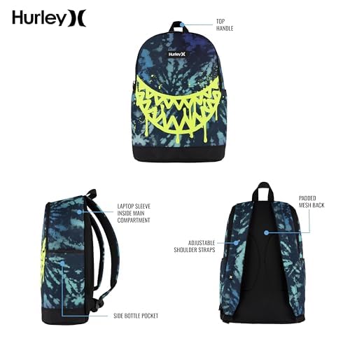 Hurley Unisex-Kids Graphic Backpack, Lightening, One Size - color: Lightening