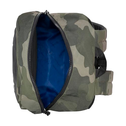 Champion Manuscript Backpack with Padded Adjustable Straps, Water Bottle Pocket for Work, Travel, Daily Use - color: Green Grid Camo