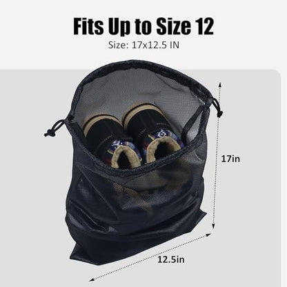 Gloppie Shoe Bags for Travel, (4-Pack) Shoe Storage Bag with Drawstring, Packing Organizer for Sneakers, Gym, Luggage, Closet, Weekender Overnight Travel Essentials - style: 4-pack