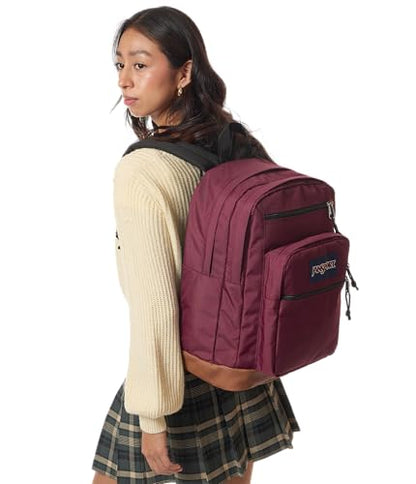 JanSport Cool Backpack with 15-inch Laptop Sleeve, Large Computer Bag Rucksack with 2 Compartments, Ergonomic Straps, Cherry Lacquer - color: Cherry Lacquer