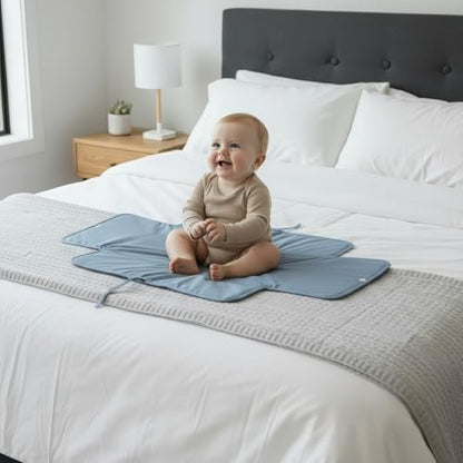 Portable Diaper Changing Pad - Soft and Easy to Clean Diaper Changing Mat for Babies - The Perfect Lightweight and Foldable Pad for Traveling - color: Blue