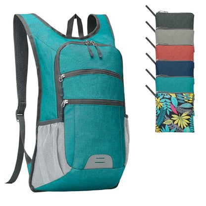 20L Lightweight Hiking Daypack, Foldable Travel Packable Backpack for Men Women for Cycling Camping Outdoor (Green) - color: Green