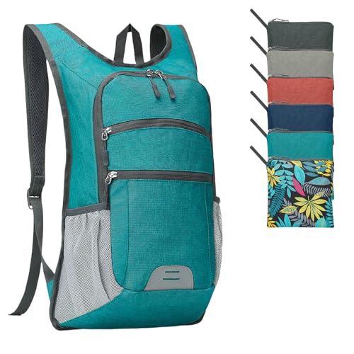 20L Lightweight Hiking Daypack, Foldable Travel Packable Backpack for Men Women for Cycling Camping Outdoor (Green) - color: Green