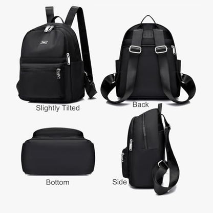Backpack with Casual Aesthetic Daypack Simple Laptop Bag Waterproof Travel Rucksack for Women(Red) - color: Red