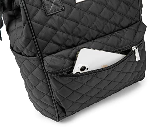 Kinmac Wide Open Style Laptop Backpack Travel Outdoor Backpack For Laptop Up to 15.6 Inch (Black Embroidery) - color: Black Embroidery（open Wide）