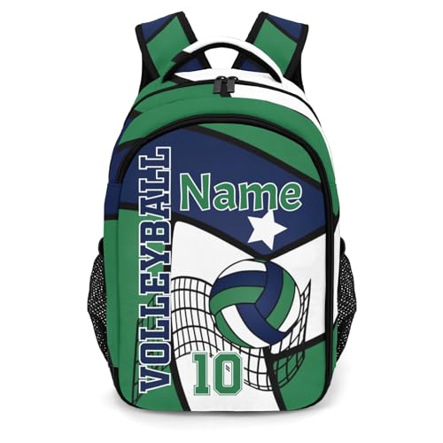 Volleyball Blue Green School Backpack Laptop Bag for Woman Man Gift - color: Muilti 16