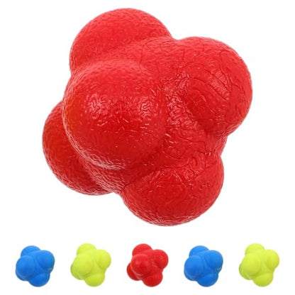 Wakauto 6pcs Hexagon Reaction Ball for Speed and Reflex Training Enhance Hand-Eye Coordination and Agility Sports Agility Balls for Adults Fitness and Stick Handling
