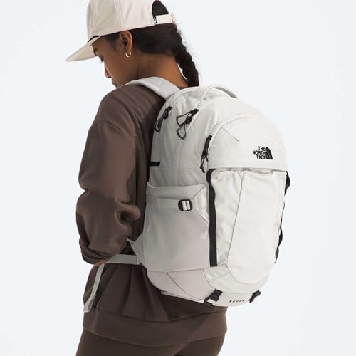 The North Face Women's Recon Everyday Laptop Backpack - Commuter Travel Bag, 18" Laptop Sleeve, Water-Repellent, White Dune/TNF Black, One Size - color: White Dune/Tnf Black, size: One Size