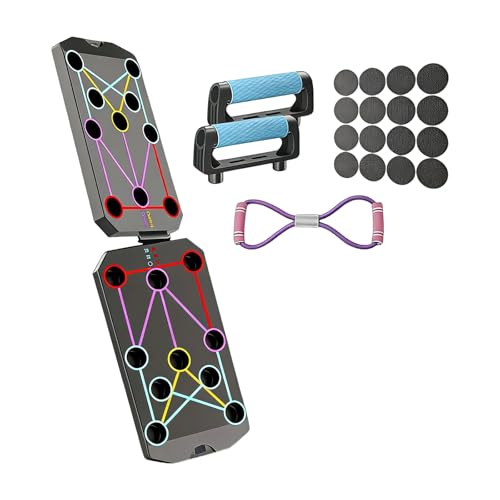 Multifunction Foldable Push Up Boards Portable Push Up Boards Fitness Equipment for Strength Training and Muscle Building Foldable Pushup Board - color: C