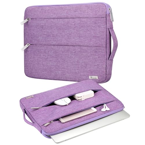 Voova Laptop Sleeve Carrying Case 15.6 16 Inch,Slim Computer Cover Bag Compatible with MacBook Pro 15/16, Dell xps 15,15-16 Inch HP Dell Asus Laptop, Lavender - color: Lavender, size: 15.6-16 Inch