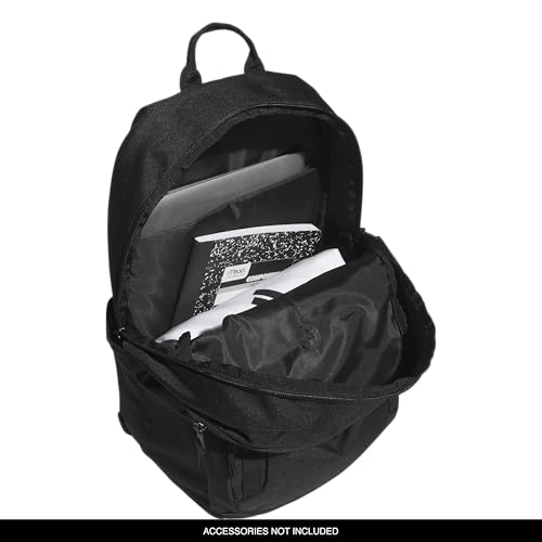 adidas Amplifier Backpack for Laptop, School and Gym, 28L, Black/White/Regular, OSFA - color: Black/White/Regular