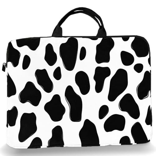15-Inch Laptop Sleeve – Stylish, Lightweight, Shockproof, Water-Resistant Case for Lenovo, HP, Dell, Asus Notebooks - Cute Cow Pattern - color: Cute Cow Pattern