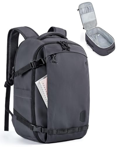 BAGSMART Travel Backpack Women, 15.6 Inch Carry On Backpack Flight Approved, TSA Approved Personal Item Travel Bag, Water Resistant Weekender Bag Luggage Daypack, Charcoal - color: Charcoal, size: 15.6 Inch