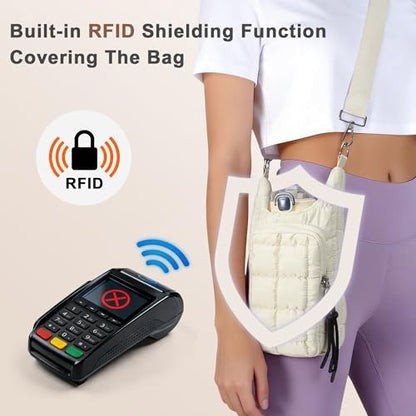 Water Bottle Carrier Bag, Convenient and Durable, Crossbody Water Bottle Holder for Hiking, Cycling - color: Beige