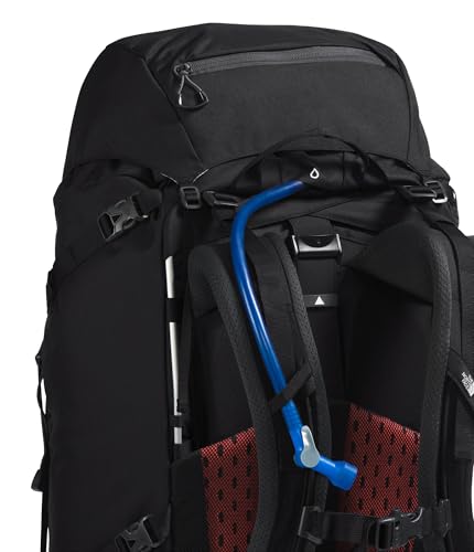 The North Face Terra 65 Backpack - Unisex Hiking Pack, Cinch-Top Opening with Zipper, Pole & Ice Axe Attachments, TNF Black/Asphalt Grey-NPF, Small/Medium - color: Tnf Black/Asphalt Grey-npf, size: Small-Medium