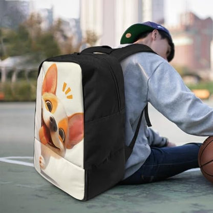 18.5in Basketball Backpack Basketball Bag with Shoe Compartment & Ball Holder, Waterproof Bag for Soccer Volleyball - color: Cute Cartoon Puppy Print