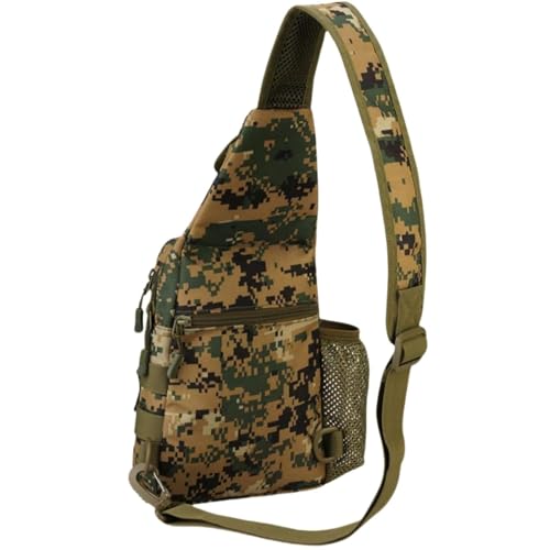 Sling Bag Crossbody Backpack for Men Women Travel Outdoor Camping (Jungle camouflage) - color: Jungle Camouflage