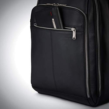 Samsonite Classic Leather Backpack, Black, One Size - color: Black, size: One Size