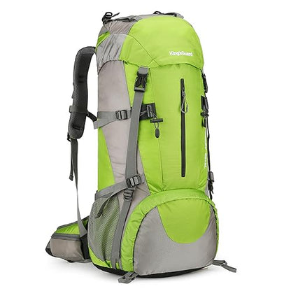 70L Camping Hiking Backpack with Rain Cover Waterproof Backpacking Backpack for Hiking Treeking Climbing Outdoor - color: Green