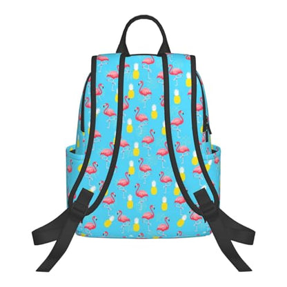 Travel Daypack Flamingo Pineapple Mint Green, Quick-Access Pocket, Side Bottle Holder, for Active Adults - color: Picture (1190)