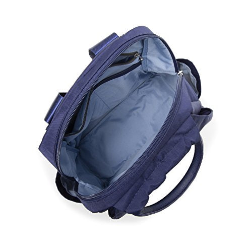 Baggallini Womens With Rfid Phone Wristlet All Day Backpack, Navy, One Size US - color: Navy