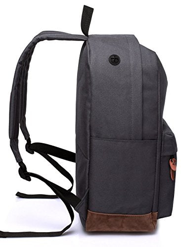 Backpack for Men Women,VASCHY Classic Water-resistant Lightweight Travel School Backpack Casual Daypack - color: Dark Gray