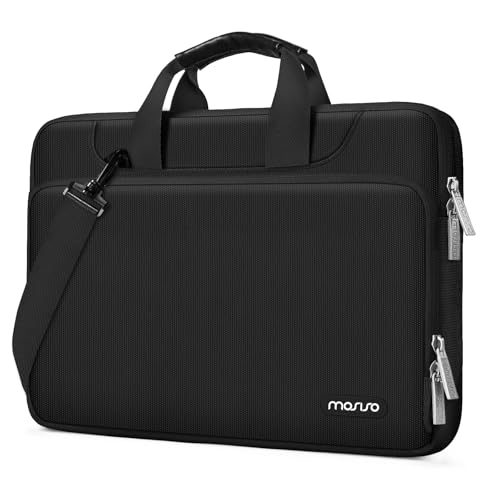 MOSISO 360 Protective Laptop Bag 15.6 inch, 15-16 inch Computer Bag Compatible with MacBook Air 15 inch/Pro 16 inch, HP,Dell,Lenovo,Asus,Notebook, Laptop Carrying Case with Strap&Handle, Black - color: Black, size: 16 inch