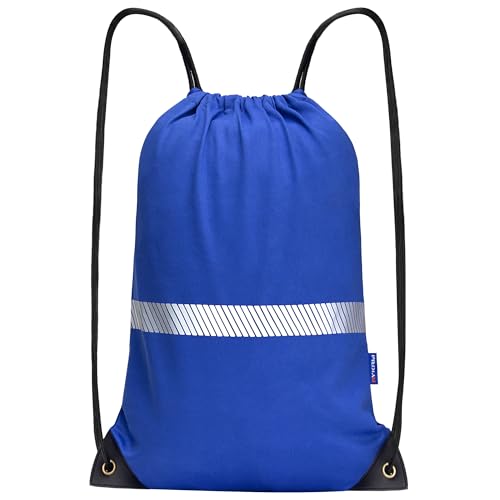AYKRM Blue Drawstring Backpack Bag work Sackpack - color: Blue
