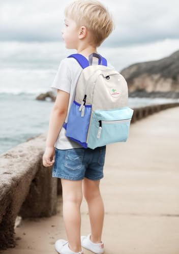 atgark Toddler Backpack for Boys 2-5: Preschool Kindergarten Backpack - 13" Daycare Backpack Fit A4 Folder - color: Blueberry, style: Ages 2-5 (13" H Fit A4 Folder)