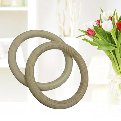 Wooden Gymnastics Rings Exercise Rings for Full Body Strength Training Durable Birch for Pullups Pushups Dips and Calisthenics Workouts
