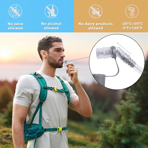 N NEVO RHINO Hydration Bladder 2L-3L,Water Reservoir for Hiking Backpack Leak Proof Water Storage Bladder,BPA-Free Water Pouch Hydration Pack for Camping Cycling Running - color: 3L-with clean kit