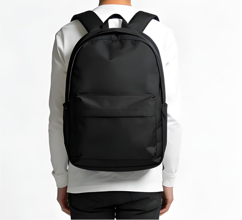Backpack Water Resistant Lightweight for Men Women,Durable College Bookbag with Multiple Pockets,Travel Back Pack(Black)
