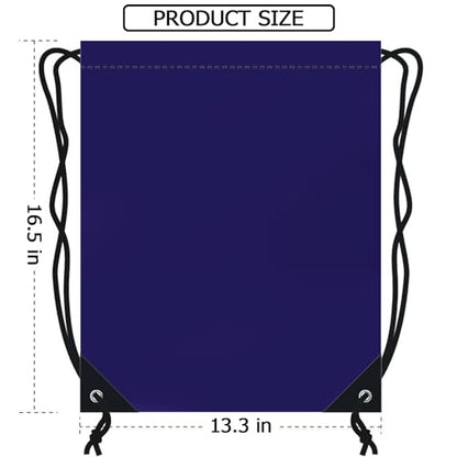 Drawstring Backpack Bulk String Backpack Drawstring Bags Sport Gym Cinch Bag Nylon String Bag for Women Men (1PCS) - color: Blue 1pcs