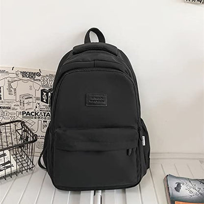 JARKJARD Aesthetic Cute Backpack for Girls Student School College Travel - color: Black