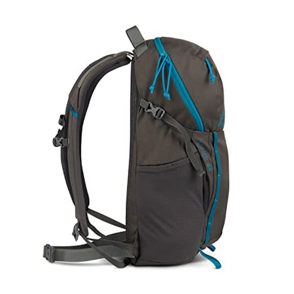 Kelty Asher Day Hiking Pack, 18-85 Liter Capacity, Men’s and Women’s Hiking, Backpacking, Travel Pack, Hydration Compatible, Internal Frame 2023 Model (24L Beluga) - color: Beluga/Stormy Blue, size: 24L