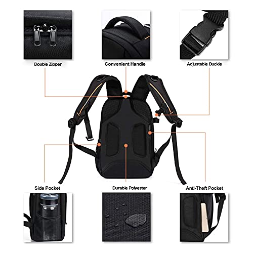 MOSISO Camera Backpack,DSLR/SLR/Mirrorless Photography Backpack Buffer Padded Shockproof Camera Bag with Customized Modular Inserts&Tripod Holder Compatible with Canon,Nikon,Sony etc, Black - color: Black