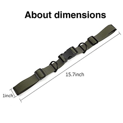 2 Pcs Adjustable Backpack Sternum Straps Chest Belt Hardness Strap with Anti-slip Fixed Clips for Camping Hiking - color: Navy Green