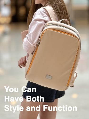 Lumos Laptop Backpack – Luxury Stylish Slim 20L Laptop Backpack for Work, Business, Travel – Ergonomic Comfort, Anti-Theft, Water Resistant, Reflective, Fits 16" Laptop, Gift for Women & Men