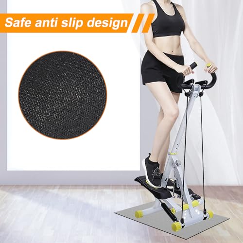 Double Non-Slip Workout Mat for Ellipse Leg Exerciser, Ellipse Machine Mat, Exercise Mat for Under Desk Ellipticals, Suitable for Electric Seated Foot Pedal Exerciser, 23.6" × 19.7"