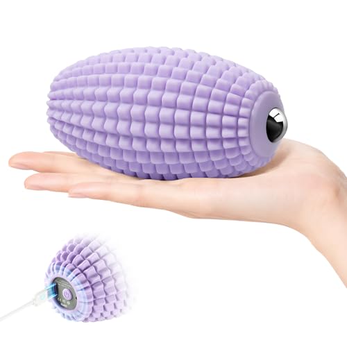 Silicone Vibrating Massage Ball with Rolling Head, 3-Speed Myofascial Massage Roller for Plantar Fasciitis Relief, Hip & Psoas Release, Trigger Point Therapy for Neck, Back, Foot (Purple) - color: Purple