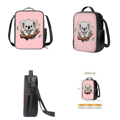 Cute Koala Backpack 4 in 1 Set for Teens Kids School Backpack Set with Lunch Bag Pencil Case and Water Bottle Holder Lightweight Schoolbag Bookbag for Elementary Middle School - color: Cute Koala