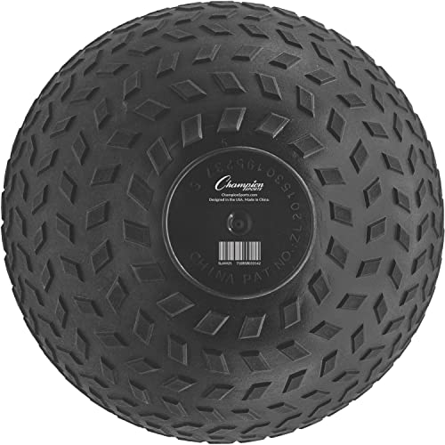 Champion Sports Rhino Fitness Slam Ball – Sand-Filled, Bounce-Resistant Ball for Strength & Conditioning, 6–50 lb - style: 25 Pound