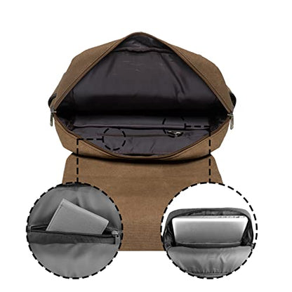 KAUKKO Casual Daypacks Multipurpose backpacks Outdoor Backpack Travel Casual Rucksack Laptop Backpack Fits 15" - color: 16-khaki