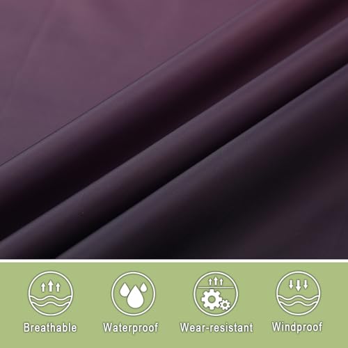 Fashion Hooded Rain Poncho Waterproof Raincoat Jacket with pocket for Women/Men/Adult - color: Gradient Purple