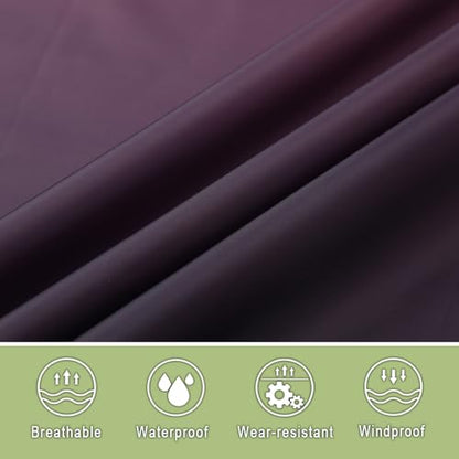 Fashion Hooded Rain Poncho Waterproof Raincoat Jacket with pocket for Women/Men/Adult - color: Gradient Purple