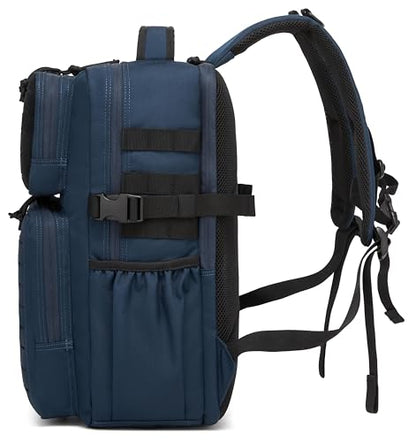 Wotony Military Tactical Backpack for Men Waterproof Daypack 3 Day Assault Pack Laser-Cut MOLLE Webbing Design with Water Bottle Holder Black Small Tactical Assault Bag (Blue, 30L) - color: Blue, size: 30L