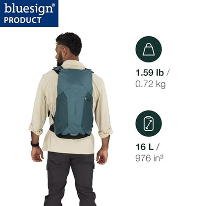 Osprey Hikelite LT 16L Hiking Backpack - Lightweight Travel Daypack with Rain Cover for Men and Women, Tundra Green - color: Tundra Green, style: 16l